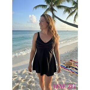 Venezia Black Swim Dress Sz.  18